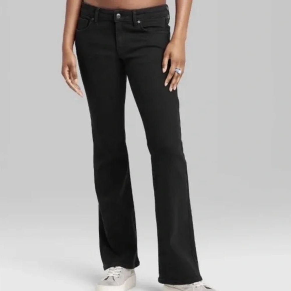 NWT Wild Fable Black Flare Jeans Low Rise